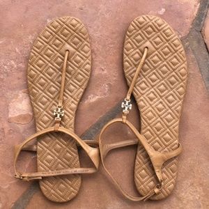Tory Burch Beige/Tan Emmy Sandal - Size 9 1/2